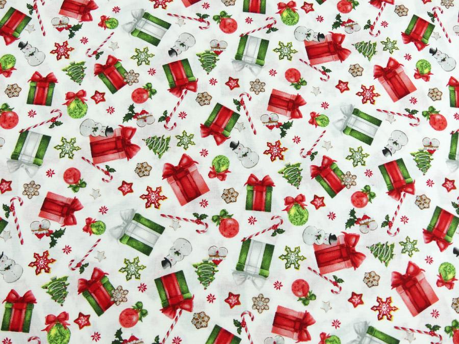 Patchwork Stoff Studio E Geschenkpäckchen in rot und grün
